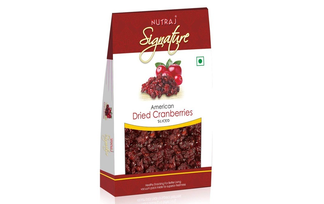 Nutraj Signature American Dried Cranberries Sliced   Box  100 grams